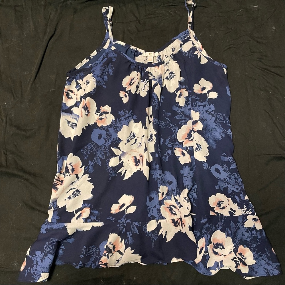 4/$20 | Flowy Tank Top Blouse with Frill Hem